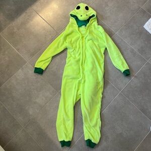 Moriah Elizabeth Pickle the Dinosaur onesie pajamas. Kids large. DAMAGED ZIPPER